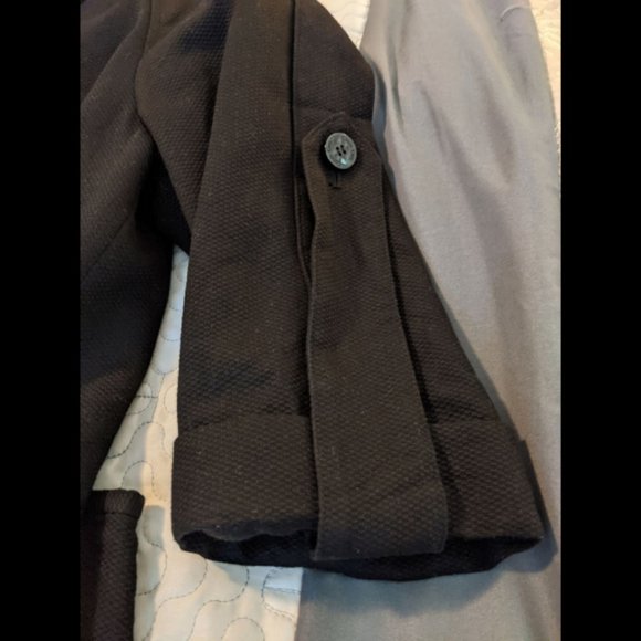 Calvin Klein 2 Piece Women's Skirt Suit Black Belted Size 6 #284 - Picture 3 of 11